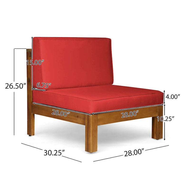 Set da conversazione 7 pezzi Brava per esterno in legno di acacia di Christopher Knight Home