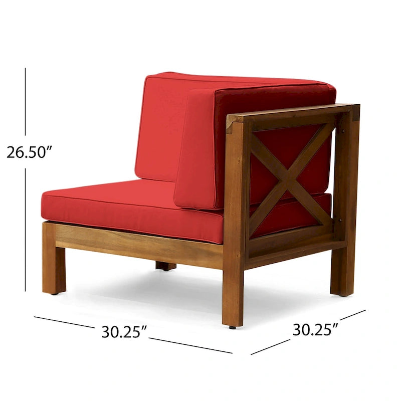 Set da conversazione 7 pezzi Brava per esterno in legno di acacia di Christopher Knight Home