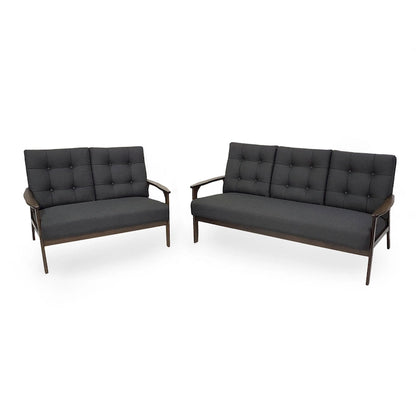 Aries Mid-century 2-piece Fabric Sofa Set by Christopher Knight Home