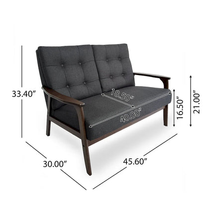 Aries Mid-century 2-piece Fabric Sofa Set by Christopher Knight Home