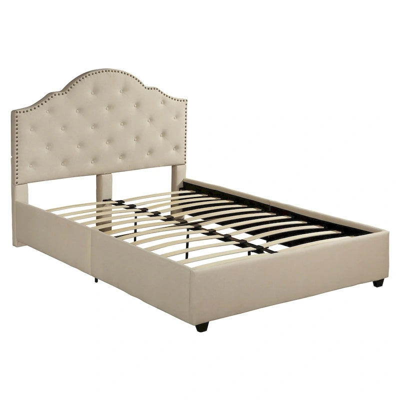Letto imbottito trapuntato matrimoniale "Cordeaux" di Christopher Knight Home