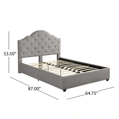 Letto imbottito trapuntato matrimoniale "Cordeaux" di Christopher Knight Home