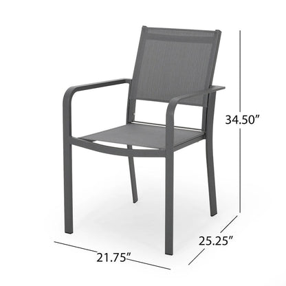 Gaven Tempered Glass/Aluminum 7-piece Outdoor Dining Set by Christopher Knight Home