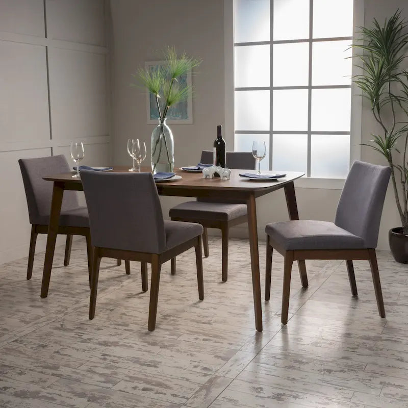 Christopher Knight Home Fabrizio Set da pranzo 5 pezzi moderno di metà secolo