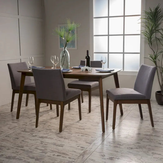 Christopher Knight Home Fabrizio Set da pranzo 5 pezzi moderno di metà secolo
