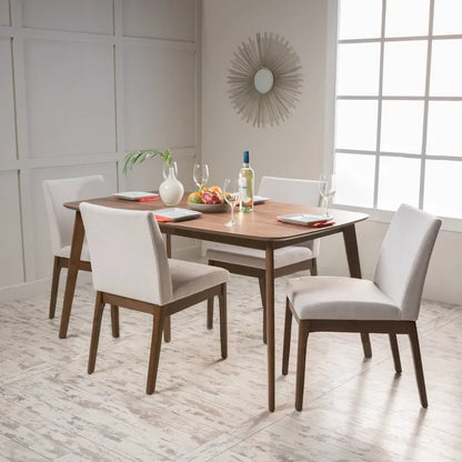 Christopher Knight Home Fabrizio Set da pranzo 5 pezzi moderno di metà secolo