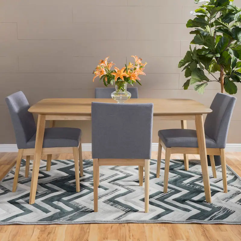 Christopher Knight Home Fabrizio Set da pranzo 5 pezzi moderno di metà secolo