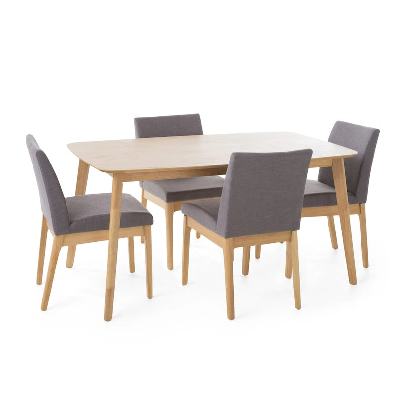 Christopher Knight Home Fabrizio Set da pranzo 5 pezzi moderno di metà secolo