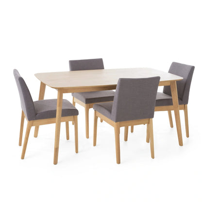 Christopher Knight Home Fabrizio Set da pranzo 5 pezzi moderno di metà secolo