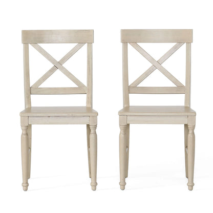 Rovie Acacia Wood Dining Chair (Set of 2) by Christopher Knight Home