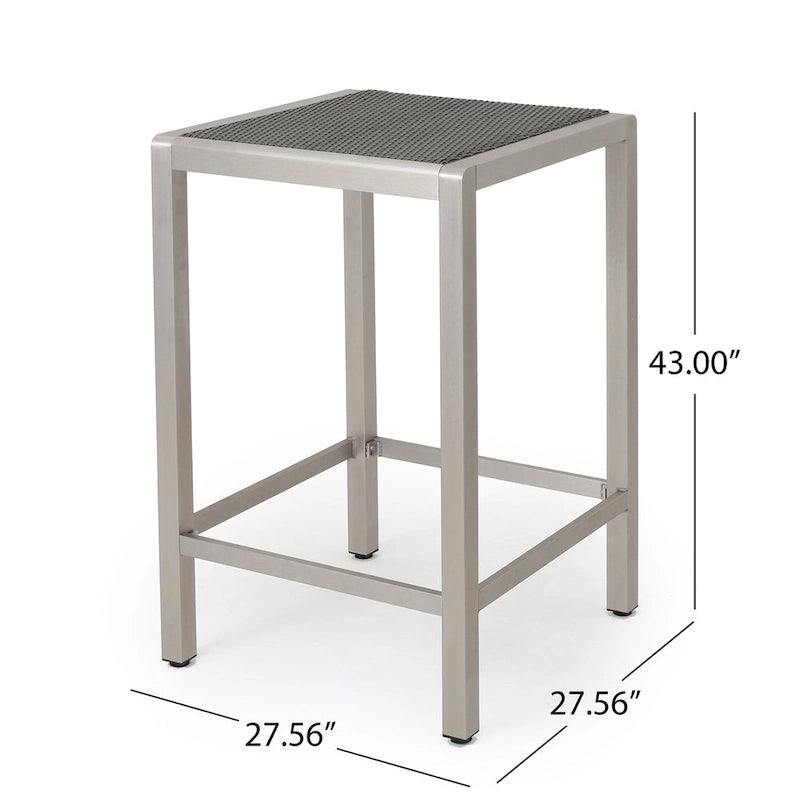 Cape Coral Outdoor 5-piece Aluminum Square Bar Set by Christopher Knight Home