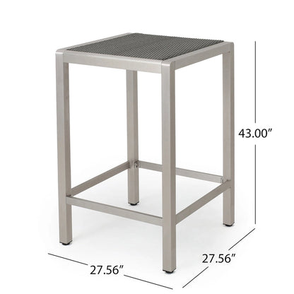 Cape Coral Outdoor 5-piece Aluminum Square Bar Set by Christopher Knight Home