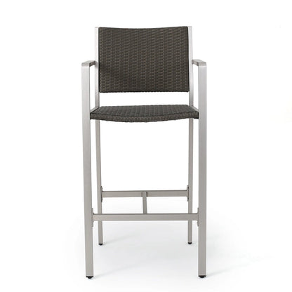 Cape Coral Outdoor 5-piece Aluminum Square Bar Set by Christopher Knight Home