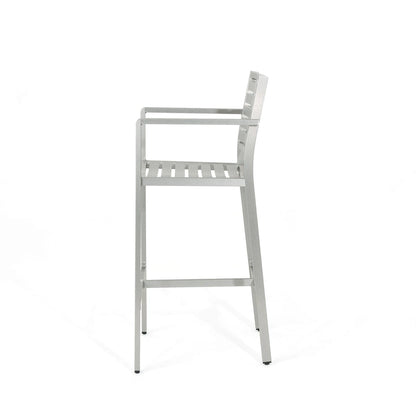 Cape Coral Outdoor 5-piece Aluminum Square Bar Set by Christopher Knight Home