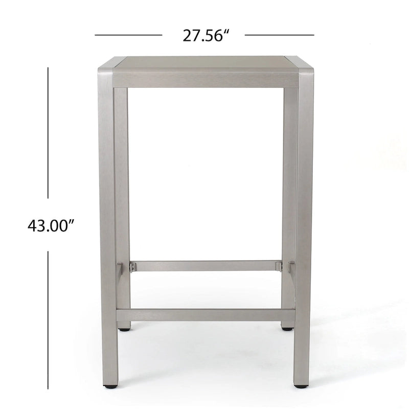 Cape Coral Outdoor 5-piece Aluminum Square Bar Set by Christopher Knight Home