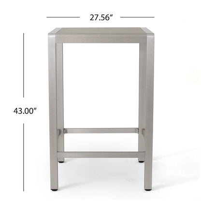 Cape Coral Outdoor 5-piece Aluminum Square Bar Set by Christopher Knight Home