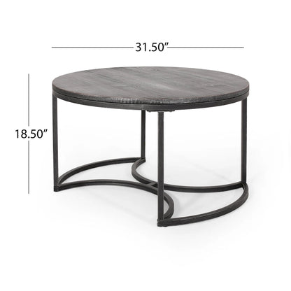 Gerrish Modern Industrial Coffee Table Set by Christopher Knight Home