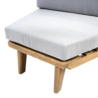 Eulah Minimalist V-shaped Wood 4-piece Sectional Set by Christopher Knight Home