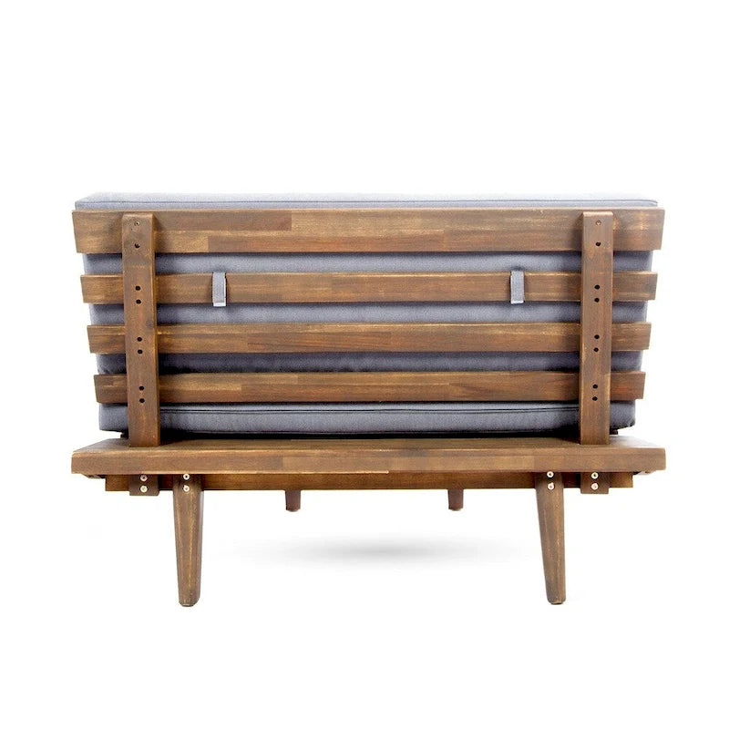 Eulah Minimalist V-shaped Wood 4-piece Sectional Set by Christopher Knight Home