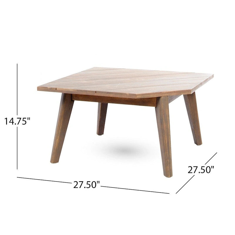 Eulah Minimalist V-shaped Wood 4-piece Sectional Set by Christopher Knight Home