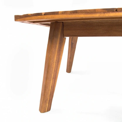 Eulah Minimalist V-shaped Wood 4-piece Sectional Set by Christopher Knight Home