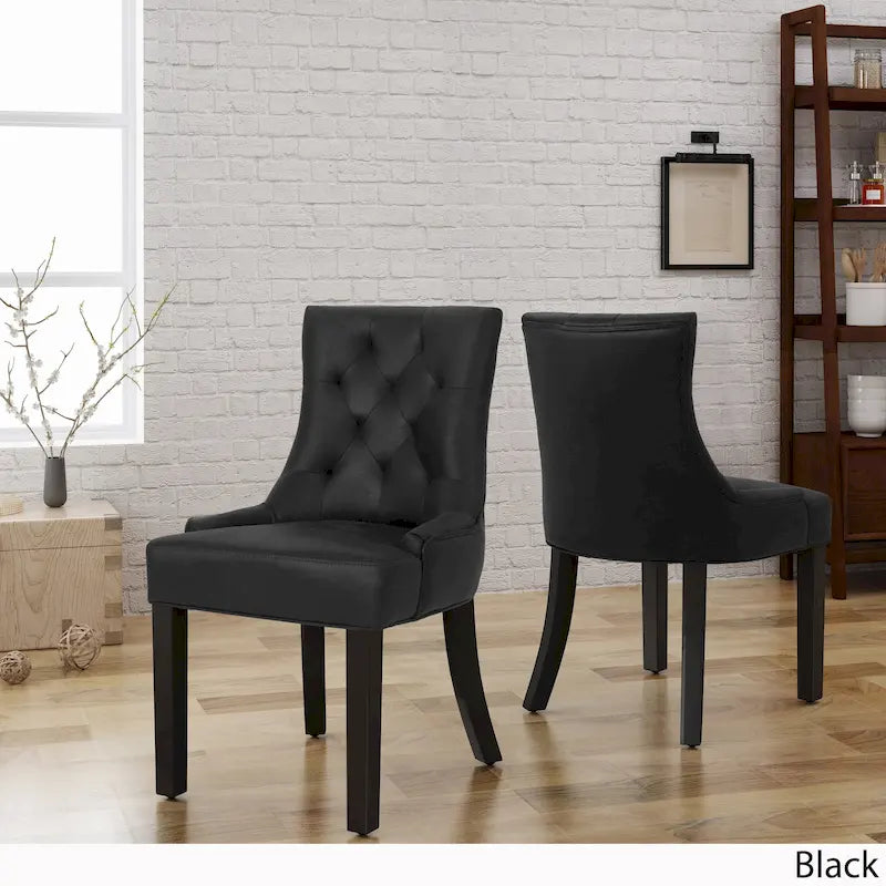 Hayden Traditional Microfiber Dining Chairs (Set of 2) by Christopher Knight Home