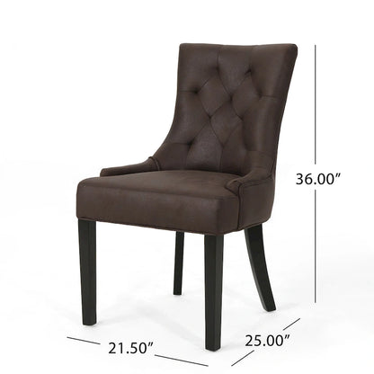 Hayden Traditional Microfiber Dining Chairs (Set of 2) by Christopher Knight Home