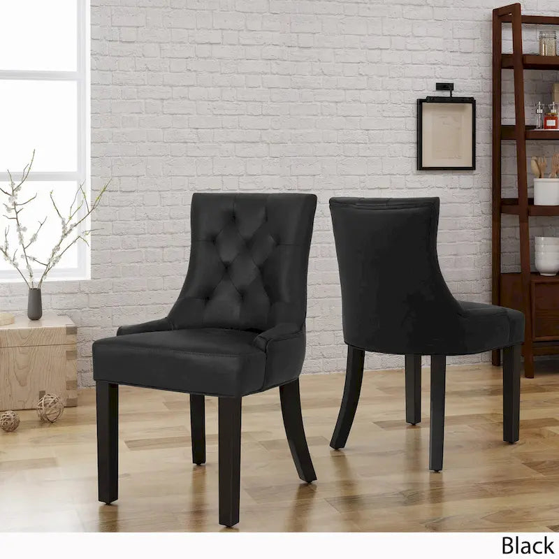 Hayden Traditional Microfiber Dining Chairs (Set of 2) by Christopher Knight Home