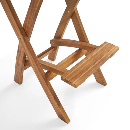Sgabelli da bar pieghevoli da esterno in legno di acacia Polaris (set da 4) di Christopher Knight Home
