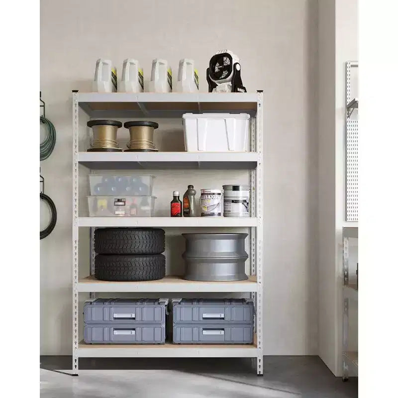 SONGMICS 5-Tier Storage Shelves, Garage Storage, Boltless Assembly, Adjustable Shelving Unit, Load 1929 lb, for Shed Warehouse Basement Kitchen