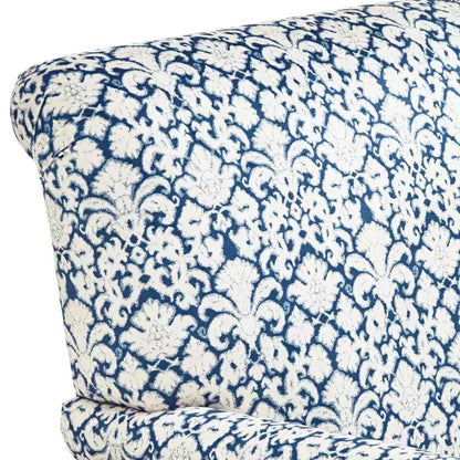 55 Downing Street Nottingham Blue and White Fabric Arm Chair