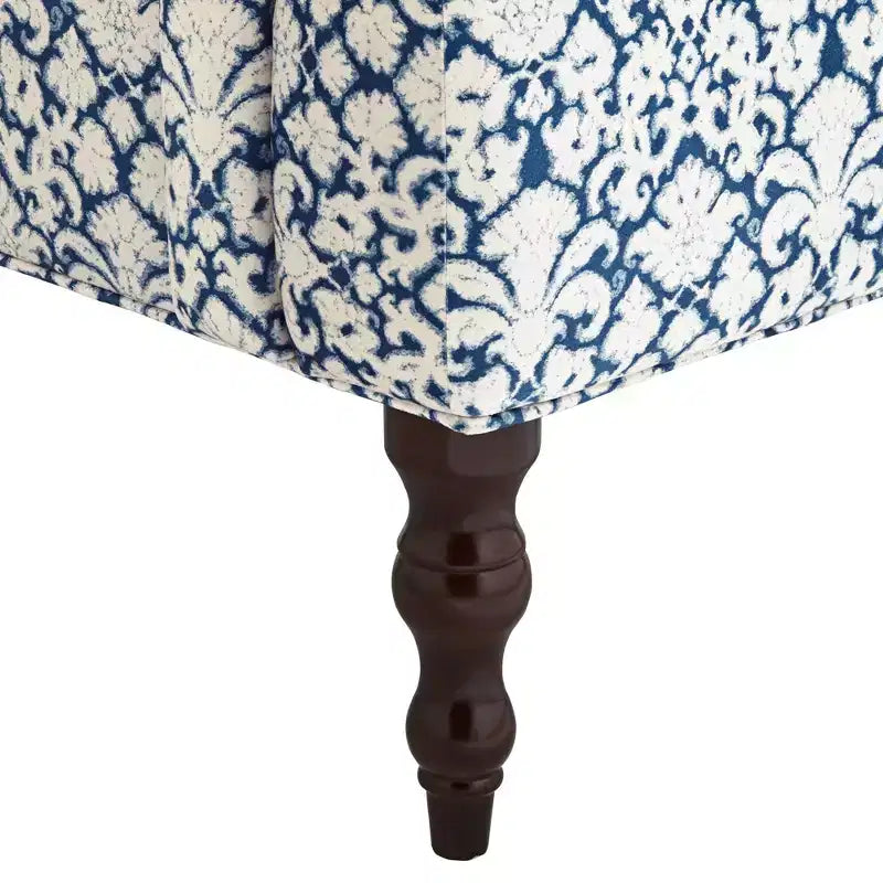 55 Downing Street Nottingham Blue and White Fabric Arm Chair