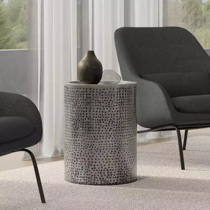 Ledger Metal Side Table Antique - WyndenHall