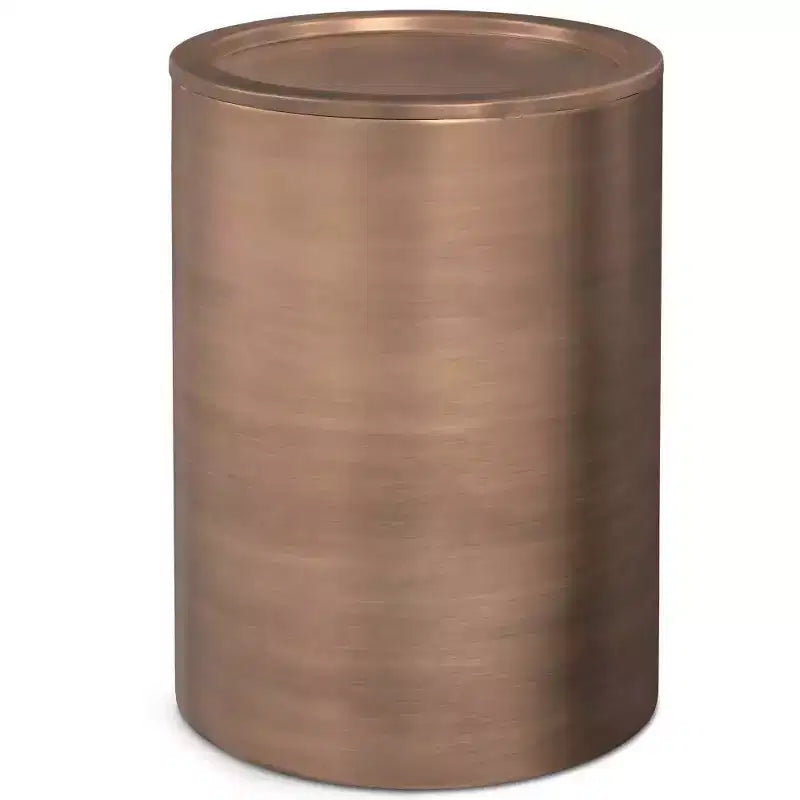 Ledger Metal Side Table Antique - WyndenHall