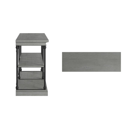 Dubrovnik Cornice Iron and Wood Entryway Console Table