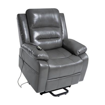 Deluxe Adjustable Power Lift Recliner Chair for Elderly Faux Leather Electric Recliner Split-Back Chair