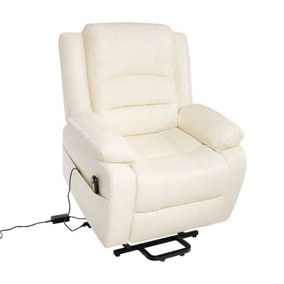 Deluxe Adjustable Power Lift Recliner Chair for Elderly Faux Leather Electric Recliner Split-Back Chair