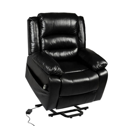 Deluxe Adjustable Power Lift Recliner Chair for Elderly Faux Leather Electric Recliner Split-Back Chair