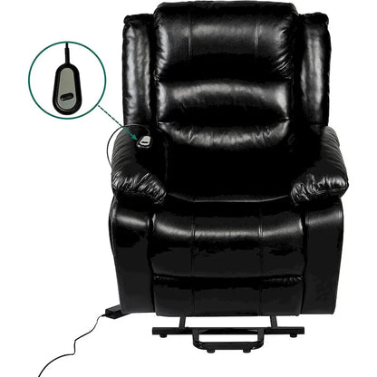 Deluxe Adjustable Power Lift Recliner Chair for Elderly Faux Leather Electric Recliner Split-Back Chair