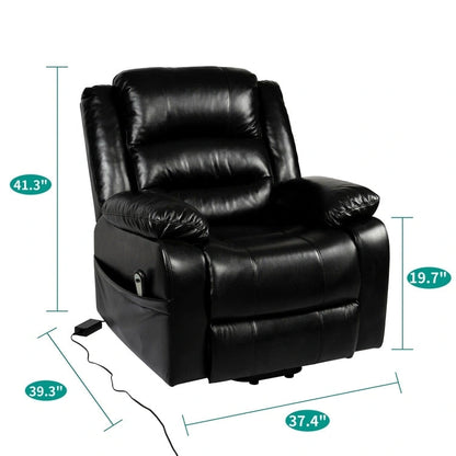 Deluxe Adjustable Power Lift Recliner Chair for Elderly Faux Leather Electric Recliner Split-Back Chair