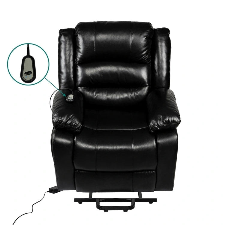 Deluxe Adjustable Power Lift Recliner Chair for Elderly Faux Leather Electric Recliner Split-Back Chair