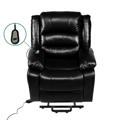 Deluxe Adjustable Power Lift Recliner Chair for Elderly Faux Leather Electric Recliner Split-Back Chair