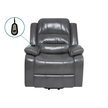 Deluxe Adjustable Power Lift Recliner Chair for Elderly Faux Leather Electric Recliner Split-Back Chair