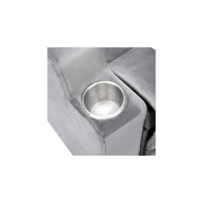 Deluxe Kids Recliner Chair with Footrest Headrest and 2 Cup Holders Microfiber Kids Recliner for Age 3+ Years