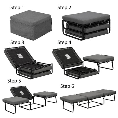 Convenience Concepts Designs4Comfort Folding Bed Ottoman Coffee Table