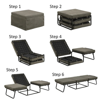 Convenience Concepts Designs4Comfort Folding Bed Ottoman Coffee Table