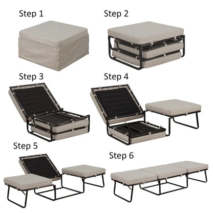 Convenience Concepts Designs4Comfort Folding Bed Ottoman Coffee Table
