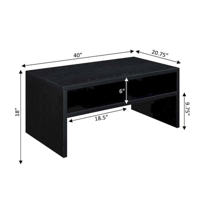 Convenience Concepts Northfield Admiral Deluxe Coffee Table with Shelves