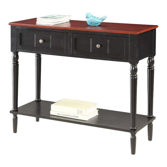 Convenience Concepts French Country 2 Drawer Hall Table with Shelf