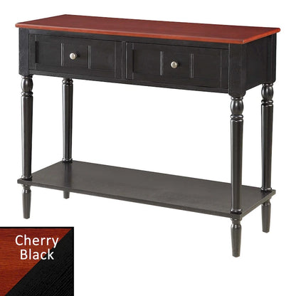 Convenience Concepts French Country 2 Drawer Hall Table with Shelf